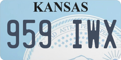KS license plate 959IWX