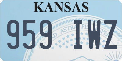 KS license plate 959IWZ