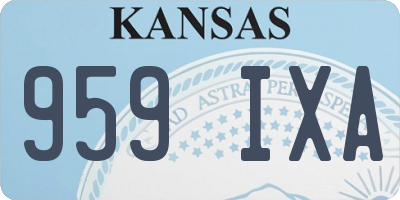 KS license plate 959IXA