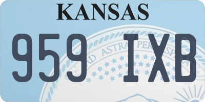 KS license plate 959IXB