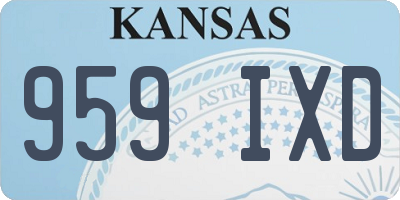 KS license plate 959IXD