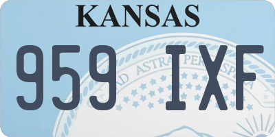 KS license plate 959IXF