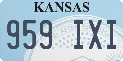 KS license plate 959IXI