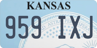 KS license plate 959IXJ