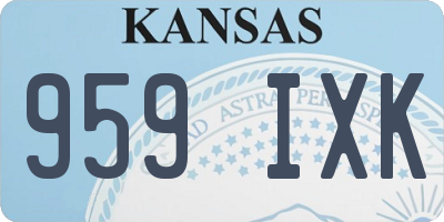 KS license plate 959IXK