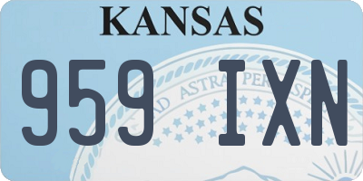 KS license plate 959IXN