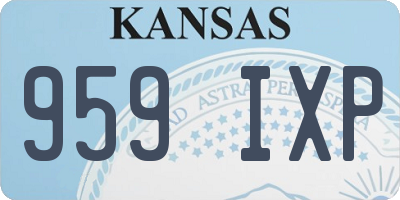 KS license plate 959IXP
