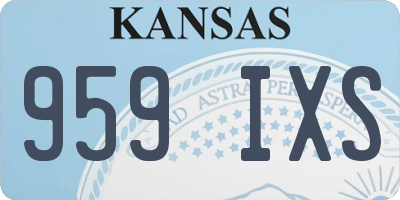 KS license plate 959IXS