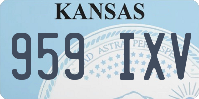 KS license plate 959IXV