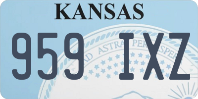 KS license plate 959IXZ