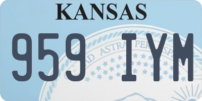 KS license plate 959IYM