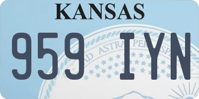 KS license plate 959IYN
