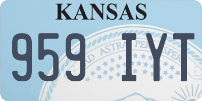 KS license plate 959IYT