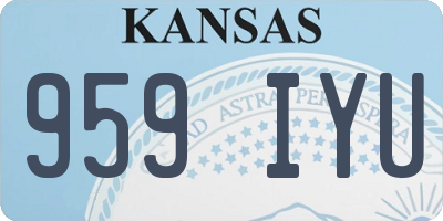 KS license plate 959IYU