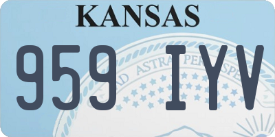 KS license plate 959IYV