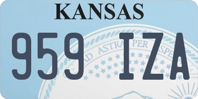 KS license plate 959IZA