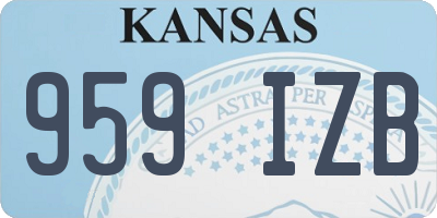 KS license plate 959IZB