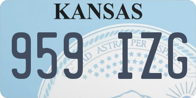 KS license plate 959IZG