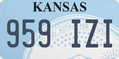 KS license plate 959IZI
