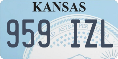 KS license plate 959IZL