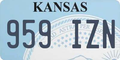 KS license plate 959IZN