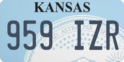 KS license plate 959IZR