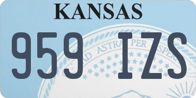KS license plate 959IZS