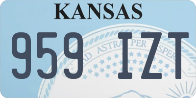 KS license plate 959IZT