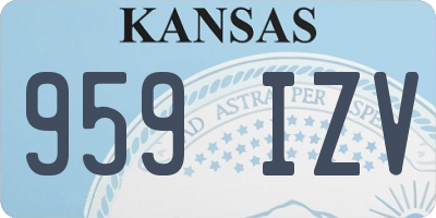 KS license plate 959IZV