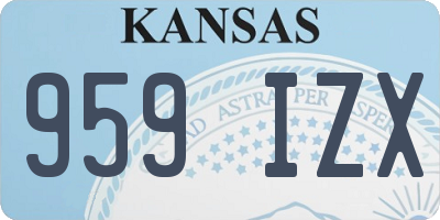 KS license plate 959IZX