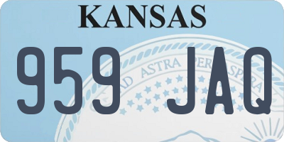 KS license plate 959JAQ