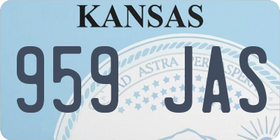 KS license plate 959JAS