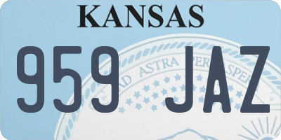 KS license plate 959JAZ