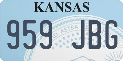 KS license plate 959JBG