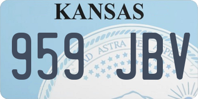 KS license plate 959JBV