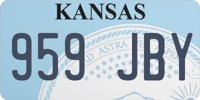 KS license plate 959JBY
