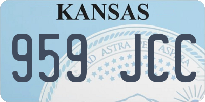 KS license plate 959JCC