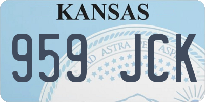 KS license plate 959JCK