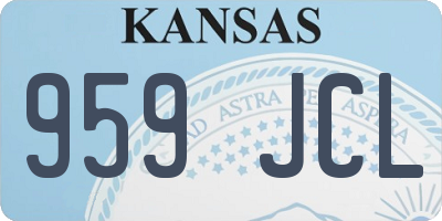 KS license plate 959JCL