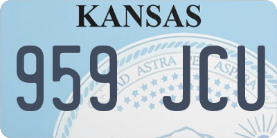 KS license plate 959JCU