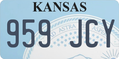 KS license plate 959JCY