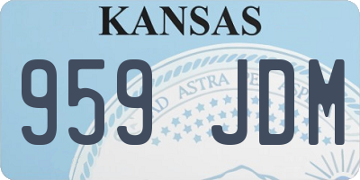 KS license plate 959JDM