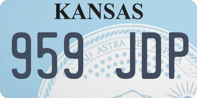 KS license plate 959JDP
