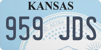 KS license plate 959JDS