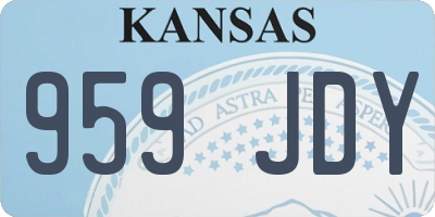 KS license plate 959JDY