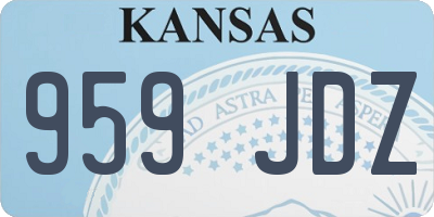 KS license plate 959JDZ