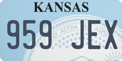 KS license plate 959JEX