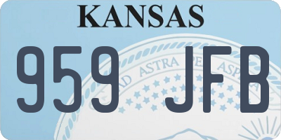 KS license plate 959JFB