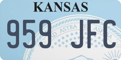KS license plate 959JFC
