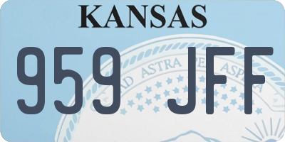 KS license plate 959JFF